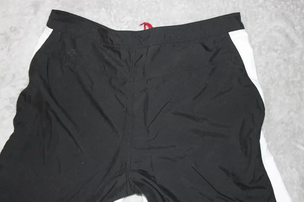 Greg Norman Board Shorts Mens 40 White Colorblock Drawstring Lined Pockets